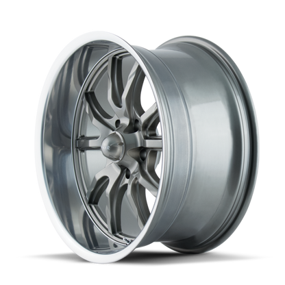 Ridler Wheels Ridler 650 17x8 / 5x120.65 BP / 0mm Offset / 83.82mm Hub Gloss Grey Polished Wheel