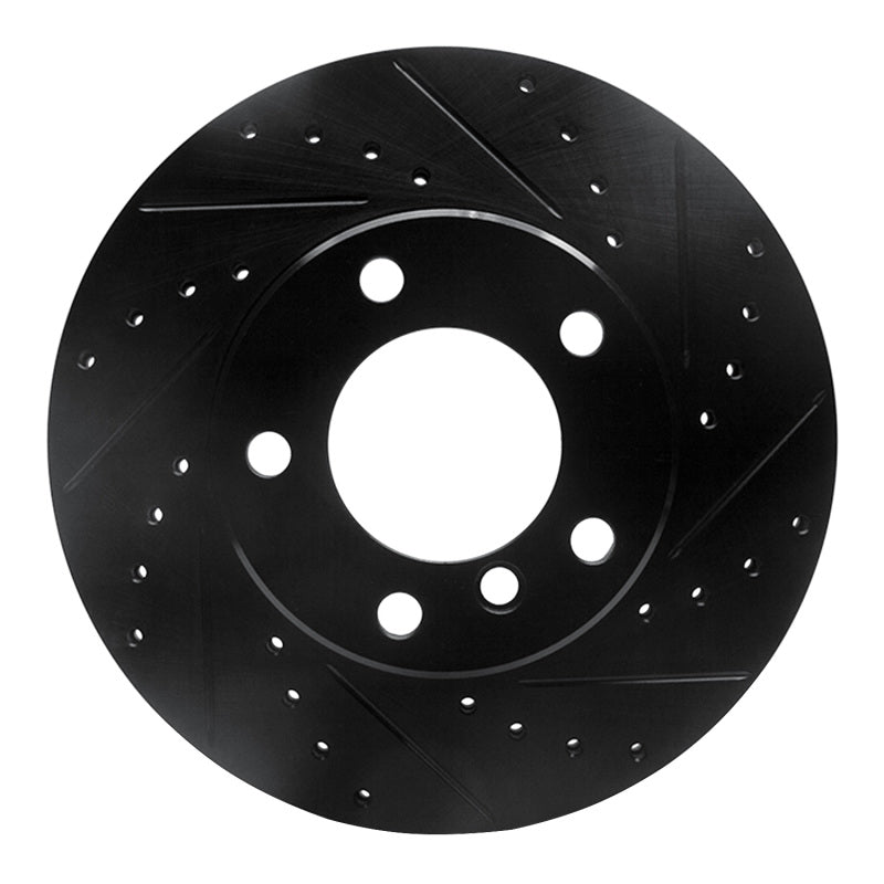 R1 Concepts R1 96-03 BMW 525I (USA/Canada) Front Right Drilled & Slotted Black Brake Rotor