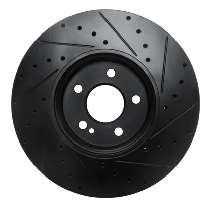 R1 Concepts R1 19-26 Mercedes-Benz A220 Front Left Drilled & Slotted Black Brake Rotor