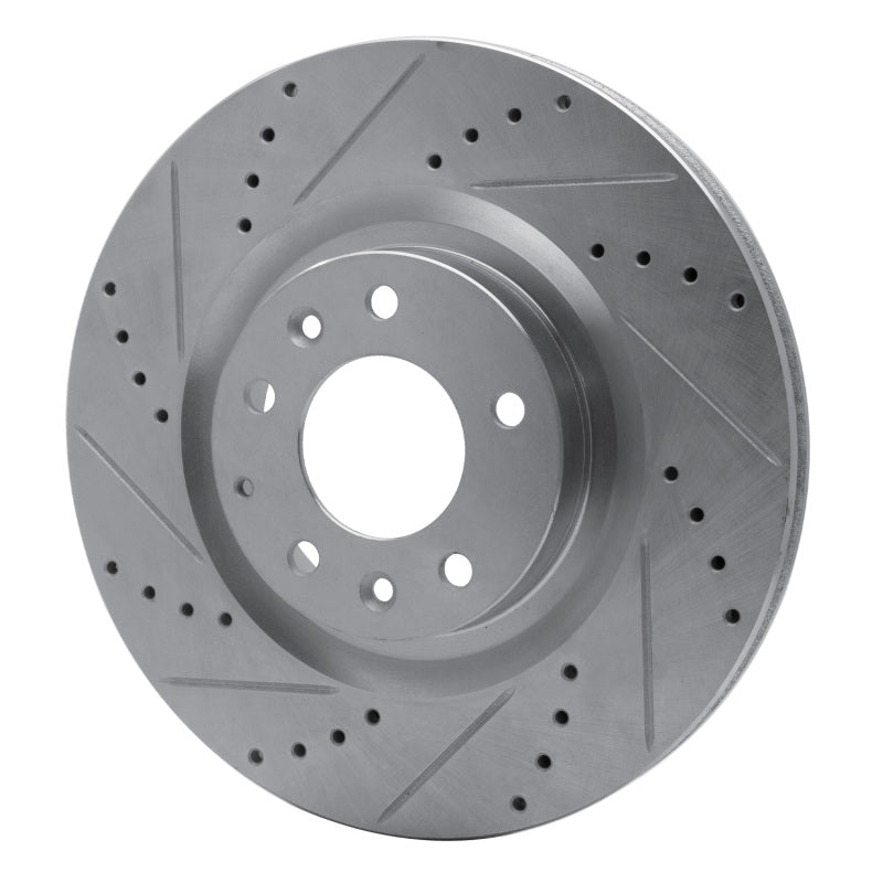 R1 Concepts R1 04-11 Mazda RX-8 Front Left Drilled & Slotted Silver Brake Rotor