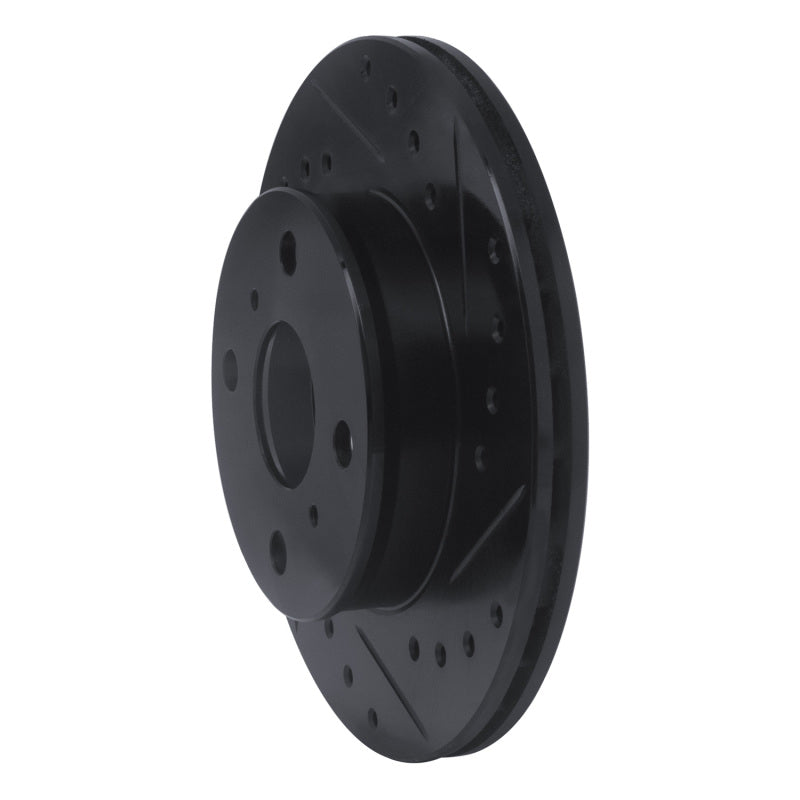 R1 Concepts R1 88-92 Geo Prizm Front Right Drilled & Slotted Black Brake Rotor