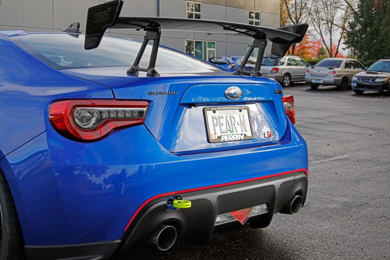 Perrin Performance PERRIN 13-25 Subaru BRZ / 13-20 Scion FRS & Toyota 86 / 22-25 GR86 Tow Hook Kit (Rear) - Neon Yellow