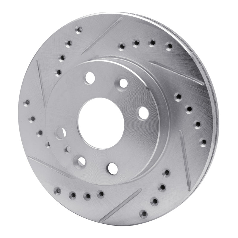 R1 Concepts R1 94-97 Ford ASPIRE Front Left Drilled & Slotted Silver Brake Rotor