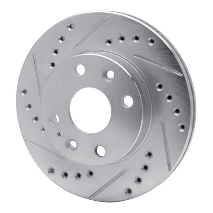 R1 Concepts R1 94-97 Ford ASPIRE Front Left Drilled & Slotted Silver Brake Rotor