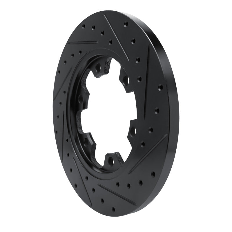 R1 Concepts R1 15-25 Ford Transit-350/SRW Rear Left Drilled & Slotted Black Brake Rotor