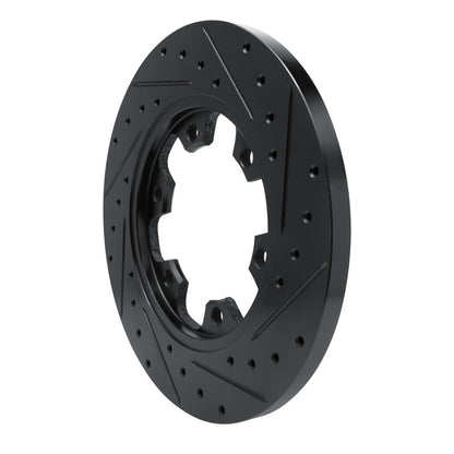 R1 Concepts R1 15-25 Ford Transit-350/SRW Rear Left Drilled & Slotted Black Brake Rotor