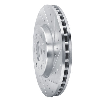 R1 Concepts R1 17-25 Buick Enclave Front Right Drilled & Slotted Silver Brake Rotor