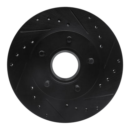 R1 Concepts R1 83-92 Ford Explorer Front Right Drilled & Slotted Black Brake Rotor