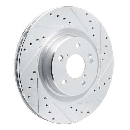 R1 Concepts R1 2022-2026 Acura MDX Front Right Drilled & Slotted Silver Brake Rotor