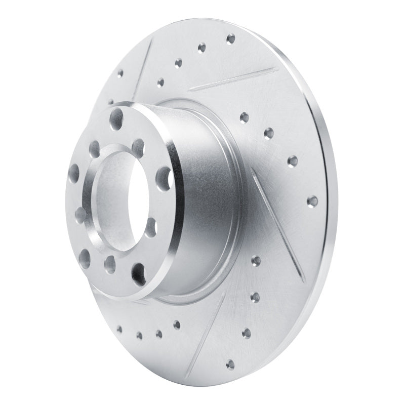 R1 Concepts R1 65-73 Mercedes-Benz 250SEC Front Left Drilled & Slotted Silver Brake Rotor