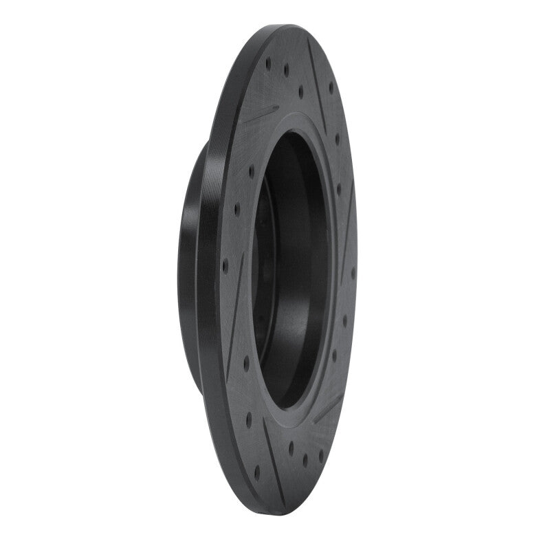 R1 Concepts R1 01-03 Volkswagen EuroVan Front Left Drilled & Slotted Black Brake Rotor