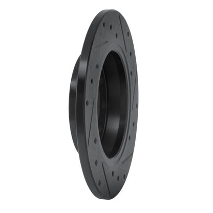 R1 Concepts R1 01-03 Volkswagen EuroVan Front Left Drilled & Slotted Black Brake Rotor