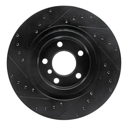 R1 Concepts R1 11-18 BMW X3 Rear Right Drilled & Slotted Black Brake Rotor