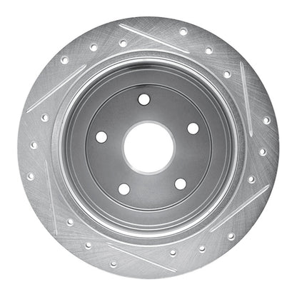 R1 Concepts R1 92-97 Subaru SVX Rear Left Drilled & Slotted Silver Brake Rotor