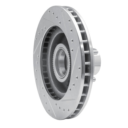 R1 Concepts R1 93-95 Chevrolet G10 Front Left Drilled & Slotted Silver Brake Rotor