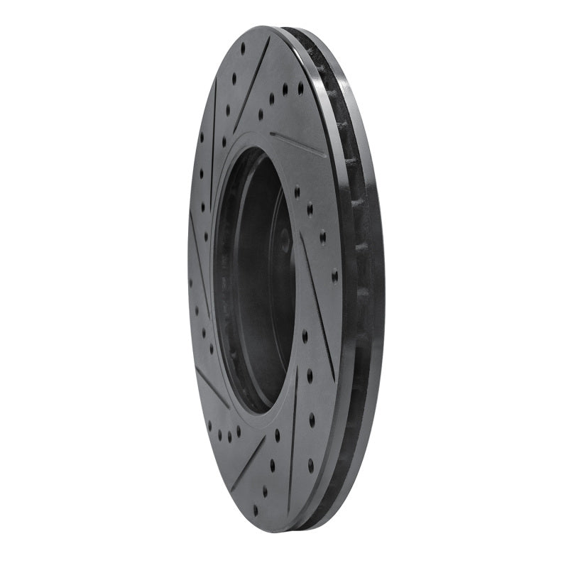 R1 Concepts R1 02-06 Mini Cooper (Excl Clubman) Front Right Drilled & Slotted Black Brake Rotor