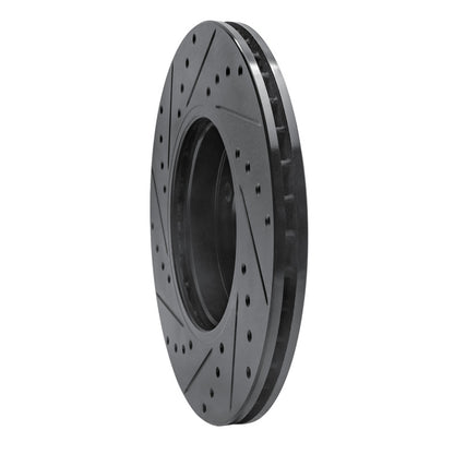 R1 Concepts R1 02-06 Mini Cooper (Excl Clubman) Front Right Drilled & Slotted Black Brake Rotor
