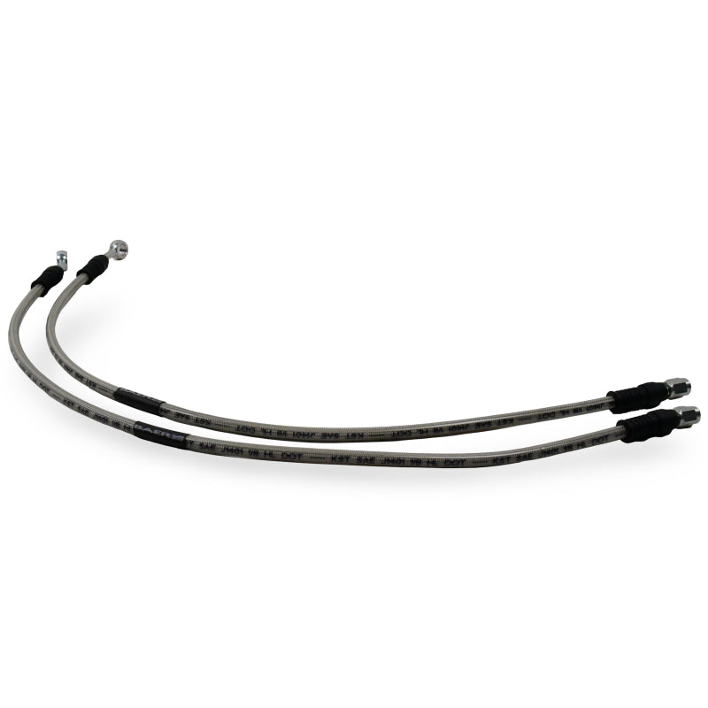 Baer Brakes 21.5in Long Braided Hose Set w/ 3AN Female Straight x 10mm 20 Degree Banjo Ends