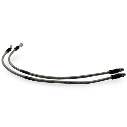 Baer Brakes 21.5in Long Braided Hose Set w/ 3AN Female Straight x 10mm 20 Degree Banjo Ends