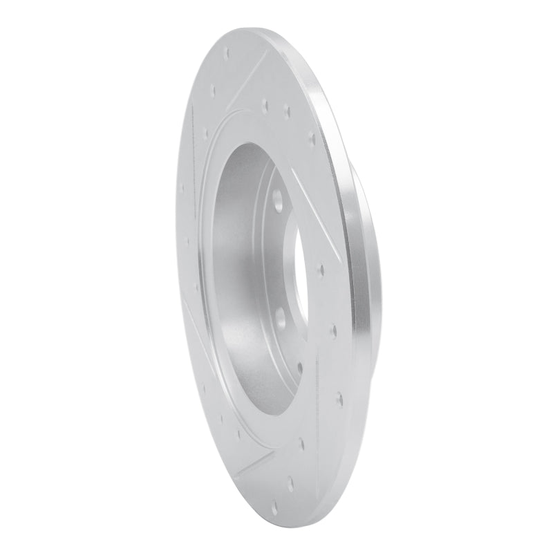 R1 Concepts R1 93-03 Ford Probe Rear Right Drilled & Slotted Silver Brake Rotor