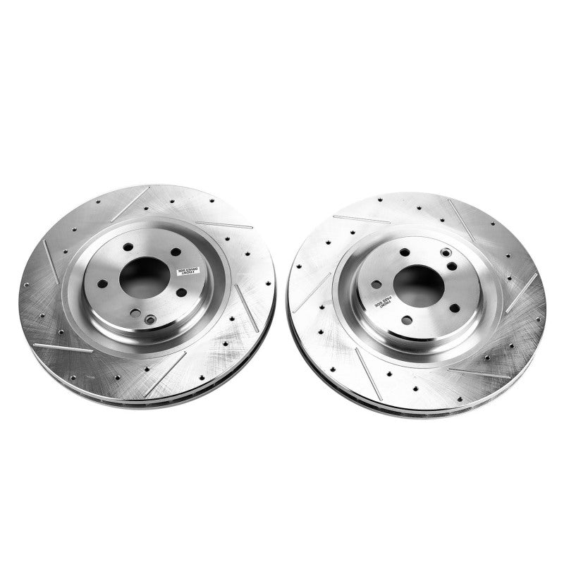 PowerStop Power Stop 02-04 Mercedes-Benz C32 AMG Front Evolution Drilled & Slotted Rotors - Pair