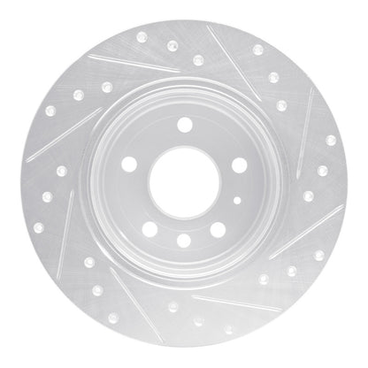 R1 Concepts R1 97-08 Chevrolet ASTRA (Mexico) Rear Left Drilled & Slotted Silver Brake Rotor
