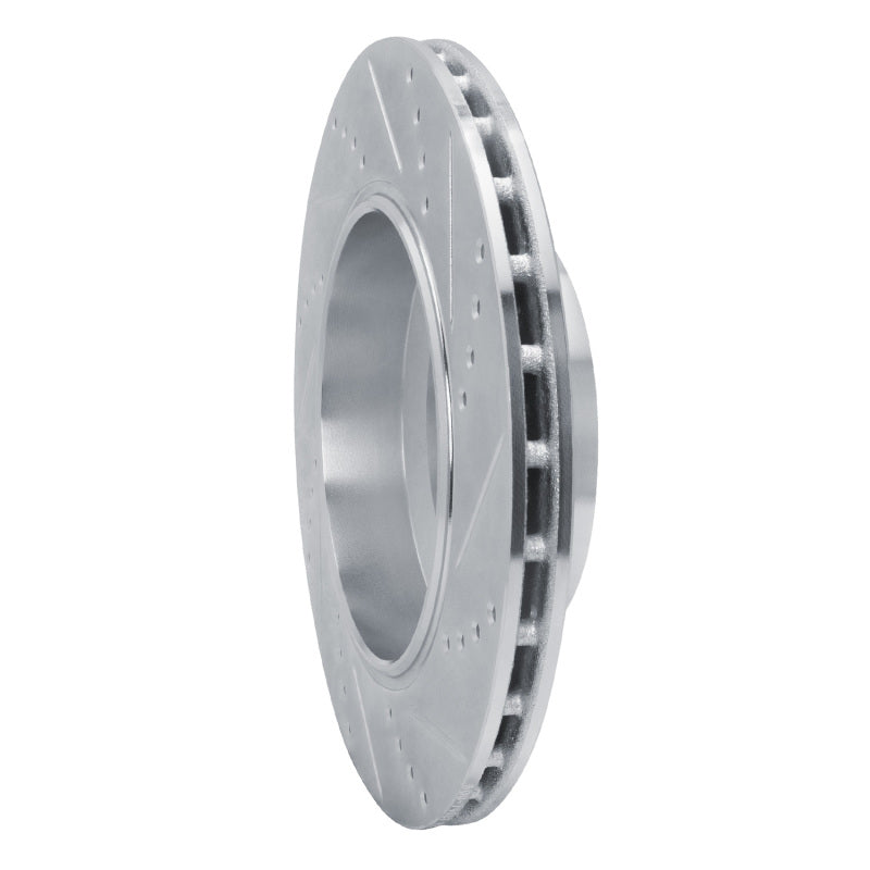R1 Concepts R1 14-16 Maserati Ghibli Rear Left Drilled & Slotted Silver Brake Rotor
