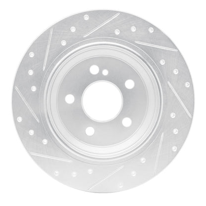 R1 Concepts R1 03-06 Mercedes-Benz S350 Rear Right Drilled & Slotted Silver Brake Rotor