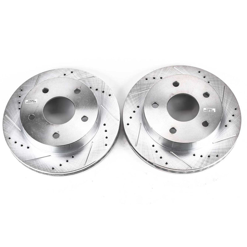 PowerStop Power Stop 00-01 Dodge Ram 1500 Front Evolution Drilled & Slotted Rotors - Pair