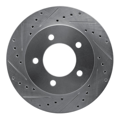 R1 Concepts R1 97-02 Ford Expedition Front Left Drilled & Slotted Silver Brake Rotor