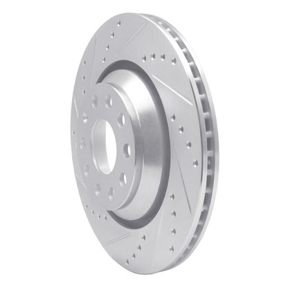 R1 Concepts R1 06-25 Audi A3 Quattro Rear Left Drilled & Slotted Silver Brake Rotor