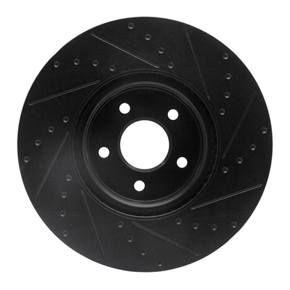R1 Concepts R1 04-19 Ford Focus Front Left Drilled & Slotted Black Brake Rotor
