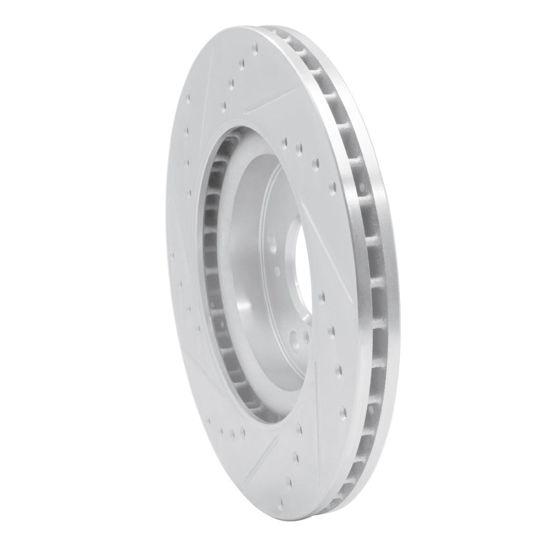 R1 Concepts R1 12-16 Honda CR-V Front Right Drilled & Slotted Silver Brake Rotor