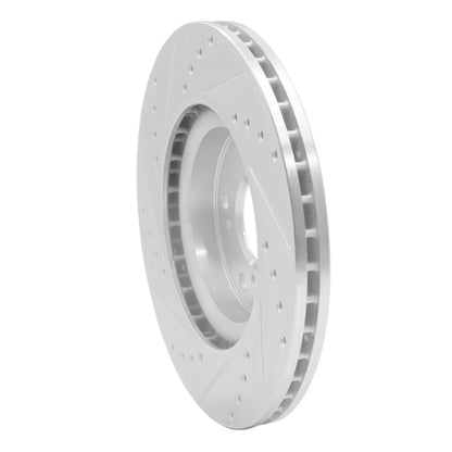 R1 Concepts R1 12-16 Honda CR-V Front Right Drilled & Slotted Silver Brake Rotor