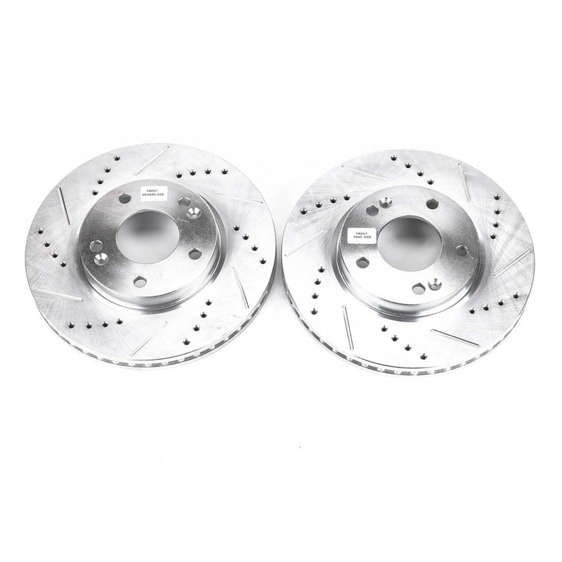PowerStop Power Stop 09-12 Hyundai Elantra Front Evolution Drilled & Slotted Rotors - Pair