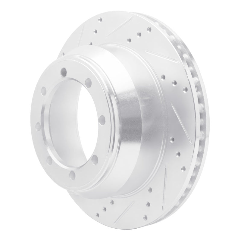 R1 Concepts R1 99-07 Ford E-350 Super Duty Rear Left Drilled & Slotted Silver Brake Rotor