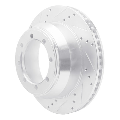 R1 Concepts R1 99-07 Ford E-350 Super Duty Rear Left Drilled & Slotted Silver Brake Rotor