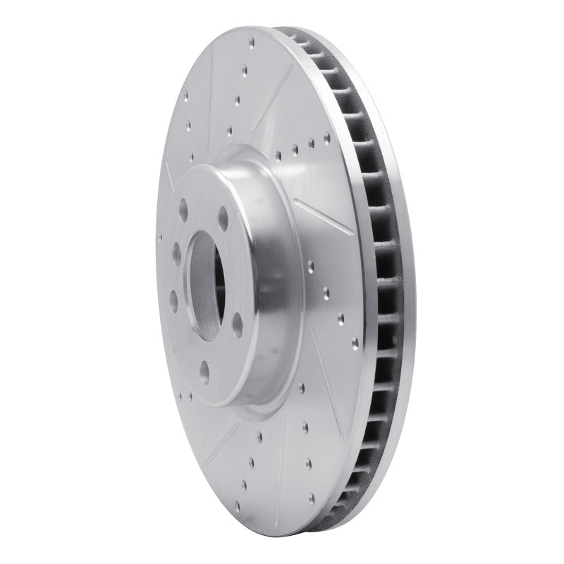 R1 Concepts R1 10-18 BMW 650I Convertible Right Front Drilled & Slotted Silver Brake Rotor