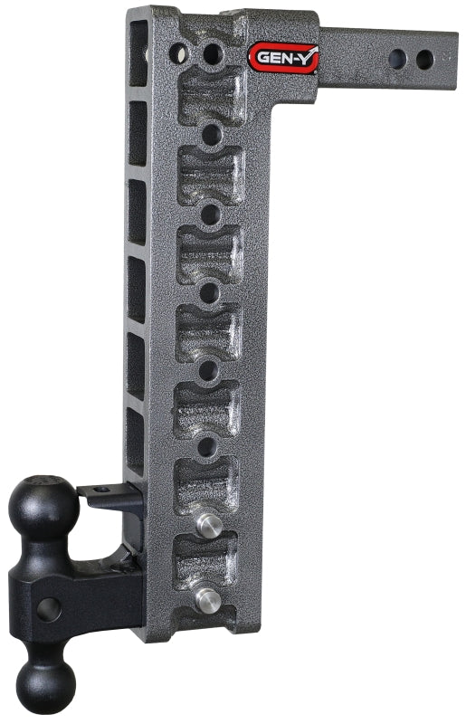 GEN-Y Hitch Gen-Y Mega Duty 2in Shank 17.5in Drop 16K Hitch w/Dual-Ball/Pintle Lock/Stabilizer Kit