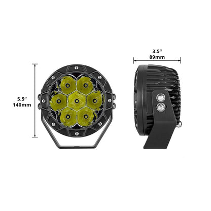 XKGLOW XK Glow Spot Beam Cube Offroad Round Work Light Kit 1pc 5in