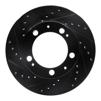 R1 Concepts R1 87-89 Porsche 944 Except Turbo Front Left Drilled & Slotted Black Brake Rotor