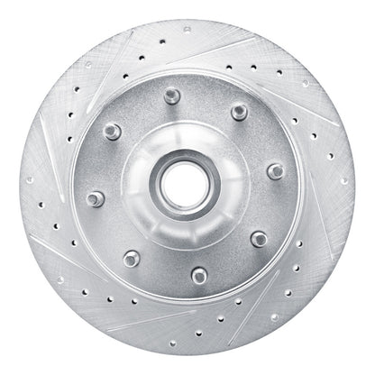 R1 Concepts R1 80-85 Ford F-250 2WD (Excl Super Duty) Front Left Drilled & Slotted Silver Brake Rotor