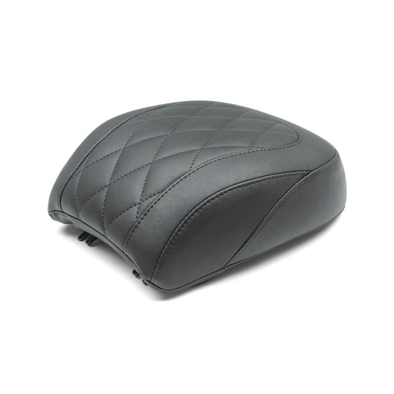 Mustang Motorcycle Mustang 18-21 Harley Fat Boy Wide Tripper Passenger Seat Diamond Stitch - Black