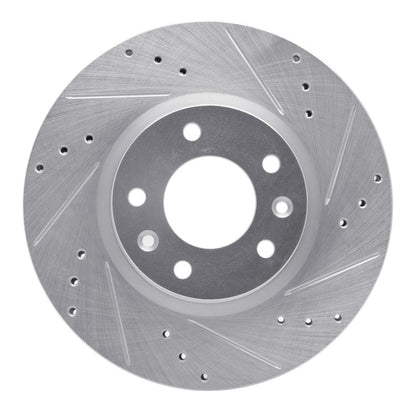 R1 Concepts R1 06-13 Ford Fusion Front Right Drilled & Slotted Silver Brake Rotor