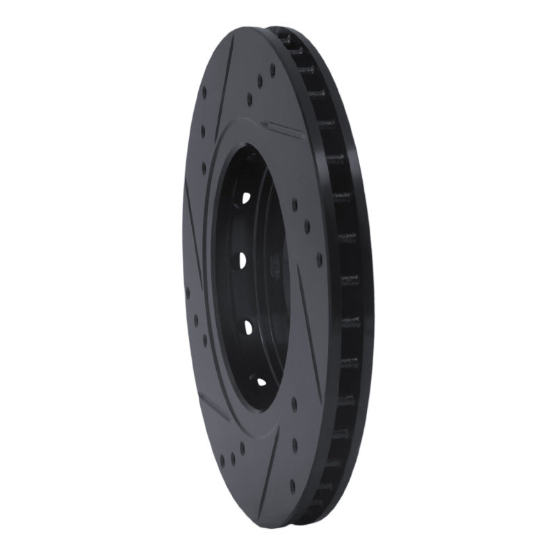 R1 Concepts R1 00-06 Audi TT Quattro Rear Right Drilled & Slotted Black Brake Rotor