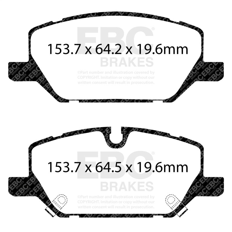 EBC 2020+ Cadillac CT5 Premium and Luxury 2.0T Yellowstuff Front Brake Pads
