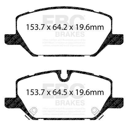 EBC 2020+ Cadillac CT5 Premium and Luxury 2.0T Yellowstuff Front Brake Pads