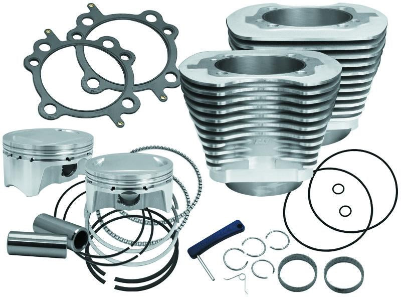 S&S Cycle 07-17 BT Models 110in Sidewinder Big Bore Kit - Silver