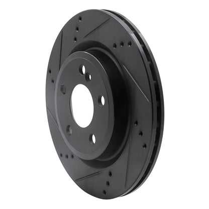 R1 Concepts R1 14-19 Mercedes-Benz CLA250 Rear Left Drilled & Slotted Black Brake Rotor
