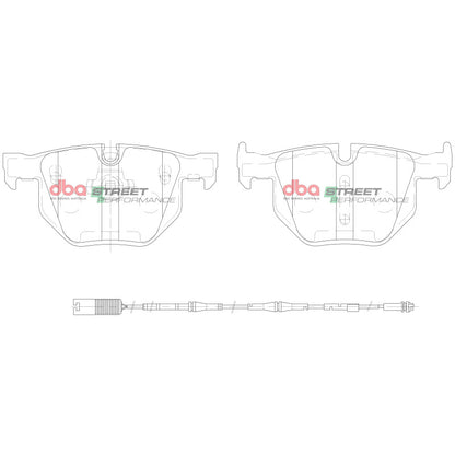 DBA 07-10 BMW X5 xDrive30i 3.0i Rear SP Performance Brake Pads